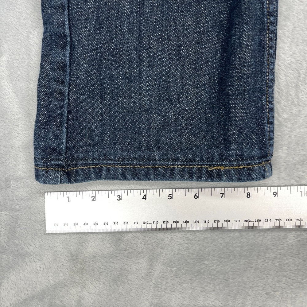 Levi's Jeans Mens 34x32 (34x28) Blue Denim 527 Dark Wash Americana Slim Bootcut - Picture 11 of 11